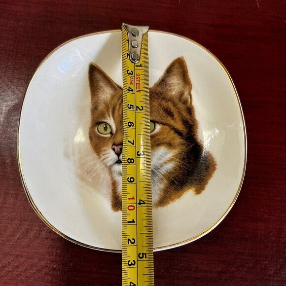 Weatherby Hanley England Royal Falcon Ware Cat Trinket Dish Plate Vintage - Picture 2 of 7